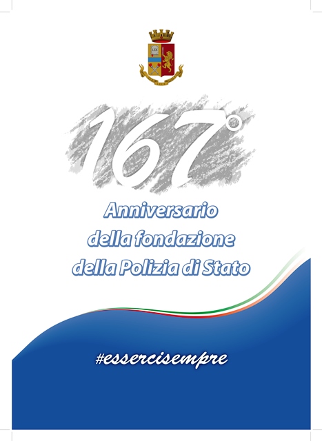 Locandina 167° Anniversario Polizia di Stato.
