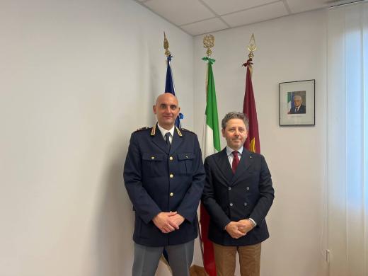 IL QUESTORE DI MONZA E DELLA BRIANZA DA’ IL BENVENUTO AL NUOVO REGGENTE DELLA DIVISIONE DI POLIZIA AMMINISTRATIVA E SOCIALE, VICE QUESTORE MASSIMO DELICATO