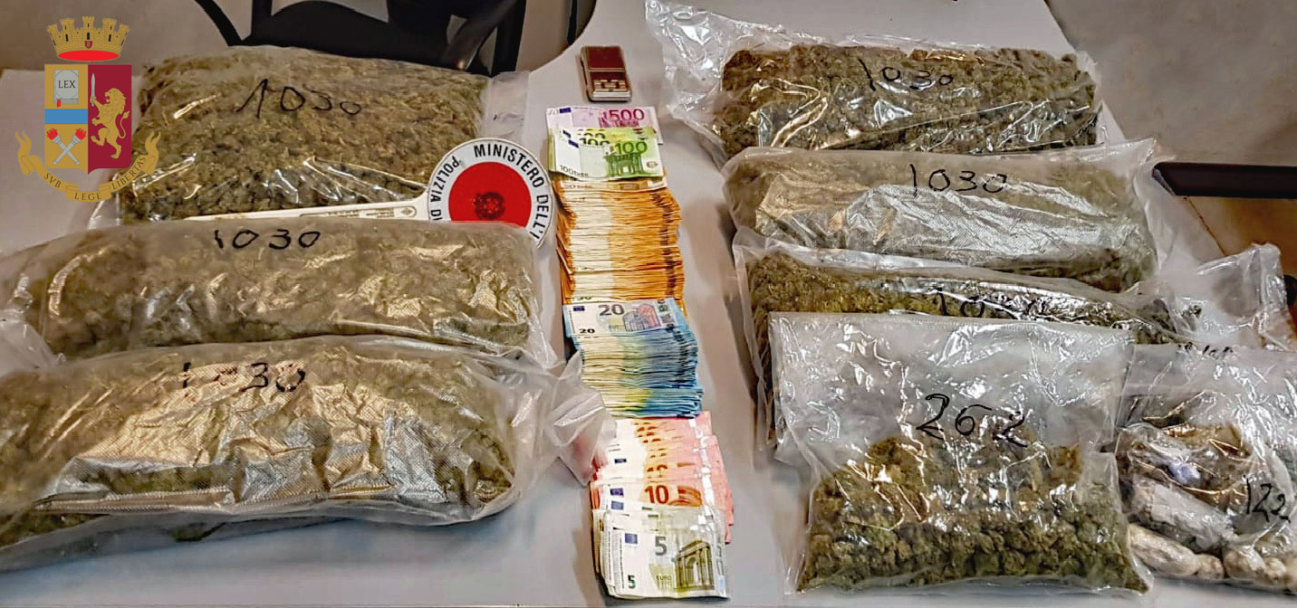Milano: 6,5 kg di marijuana e 28 mila euro negli armadi: la Polizia di Stato arresta 3 persone