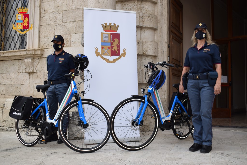 Presentate le E-Bike in uso alla Polizia di Stato per i servizi di controllo del centro cittadino