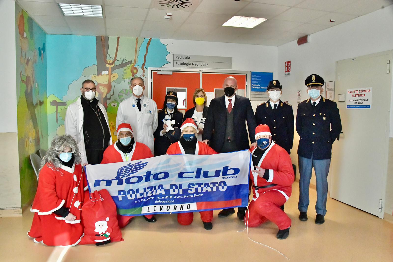 Moto Club Polizia di Stato: iniziativa per la consegna dei doni ai bambini della pediatria