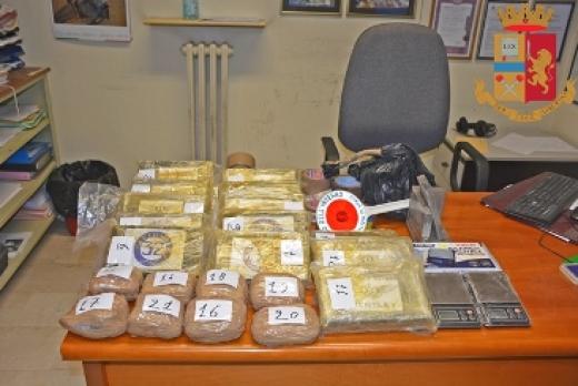 La Polizia di Stato arresta spacciatore con 20 kg di sostanza stupefacente