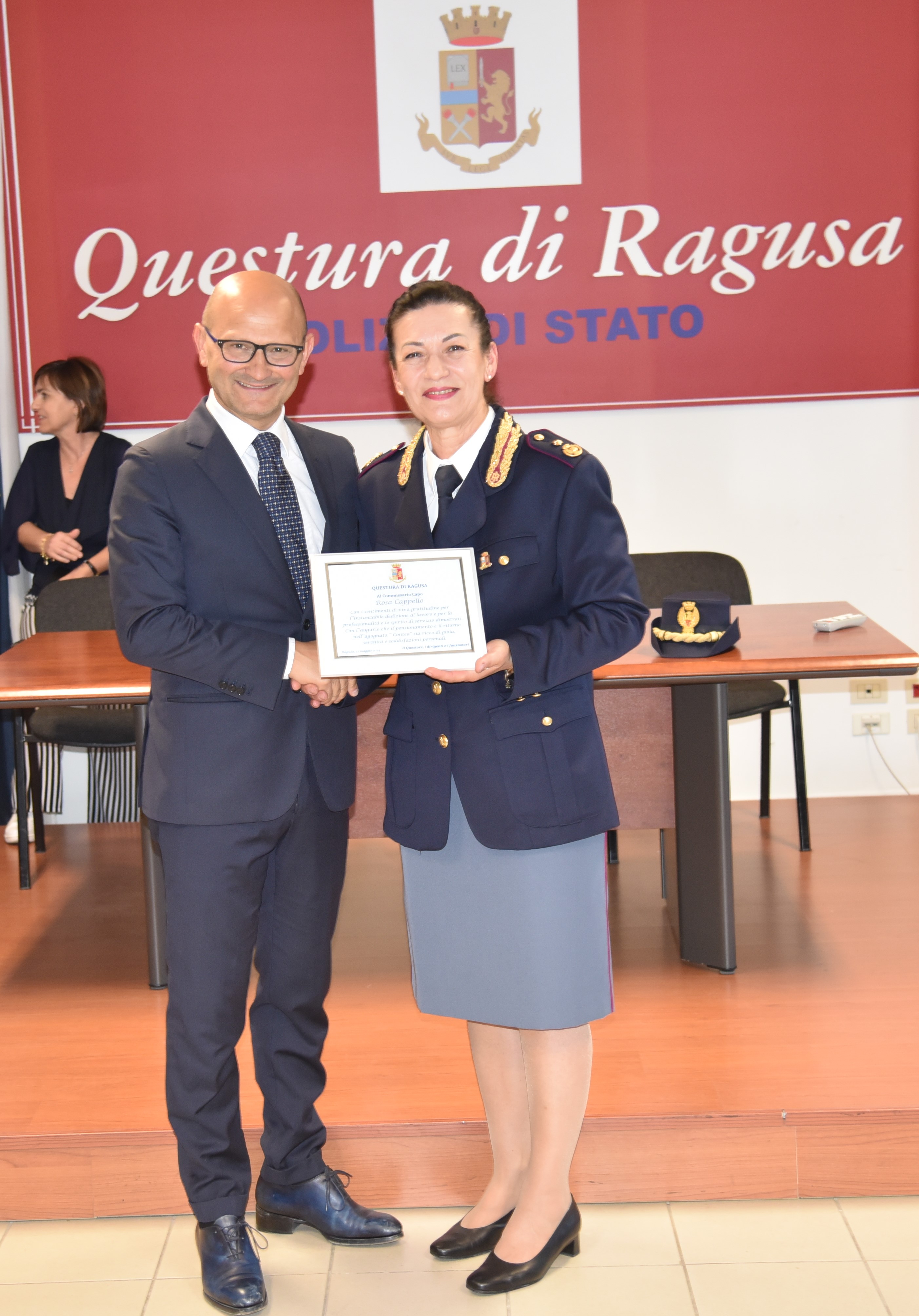La Questura di Ragusa ha salutato il Commissario Capo “Rosa Cappello”, che ha raggiunto il traguardo della pensione