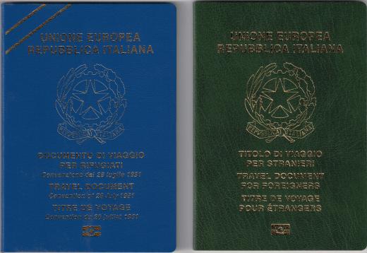 Elenco dei titoli e dei documenti di viaggio per stranieri in consegna