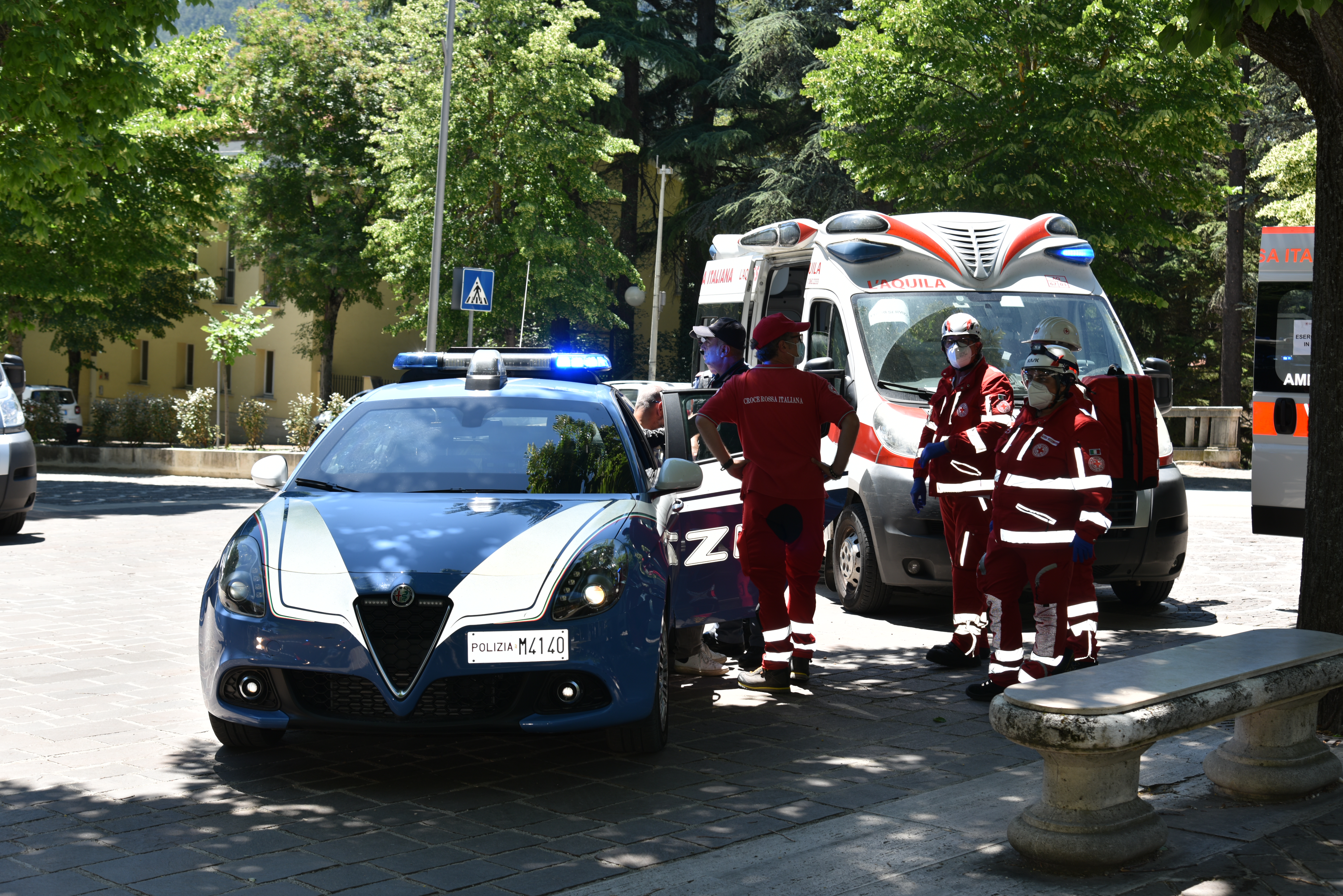 L'AQUILA - la Polizia di Stato partecipa all'attività addestrativa della Croce Rossa Italiana in ambito emergenziale "TESTUDO 2022"