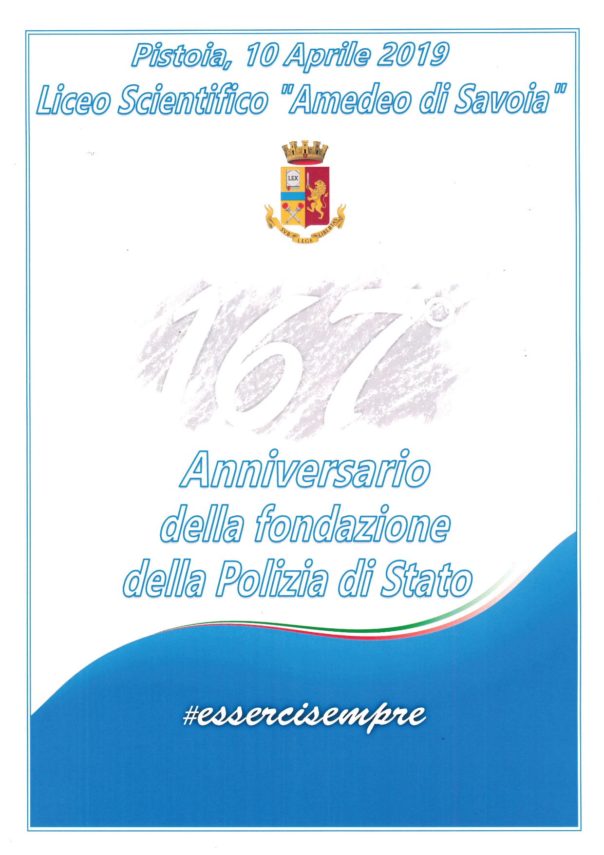 Locandina 167° Anniversario Fondazione della Polizia di Stato