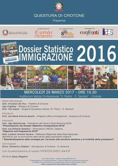 Locandina Dossier Statistico Immigrazione