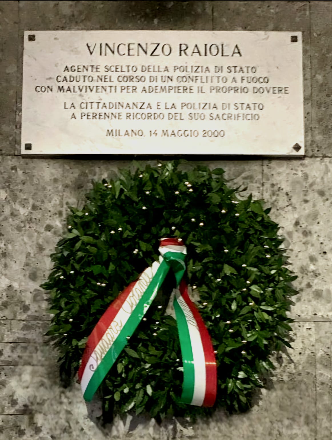Milano, la Polizia di Stato ricorda Vincenzo Raiola nel 25esimo anniversario della scomparsa
