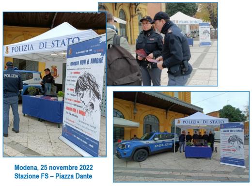 25 novembre: l’impegno della Polizia di Stato di Modena nella prevenzione della violenza di genere