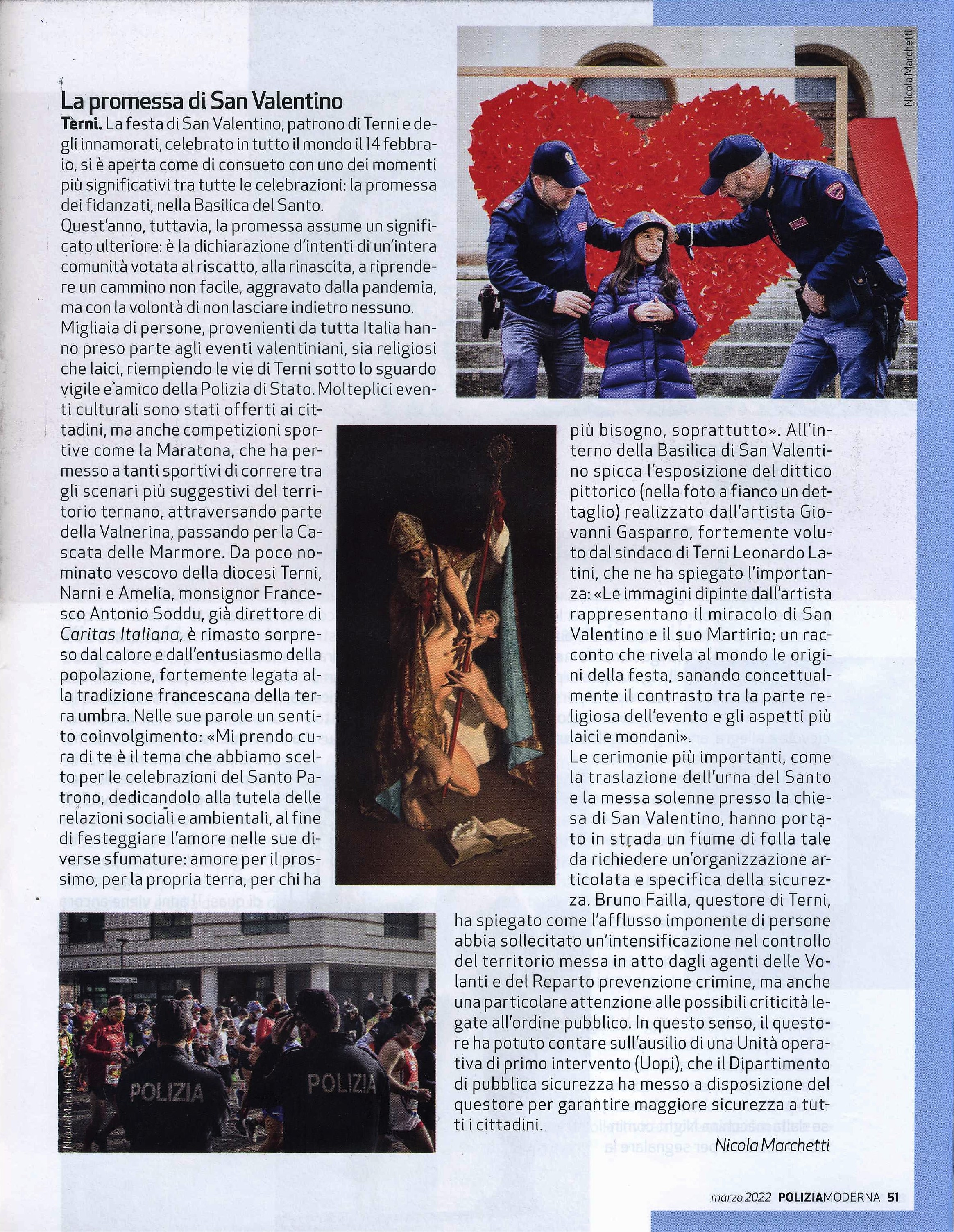 Si parla di noi: la Polizia di Stato di Terni sulla rivista Polizia Moderna di marzo