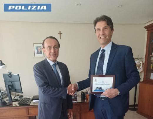 Il Questore di Potenza riceve in visita il Sindaco del capoluogo Vincenzo Telesca