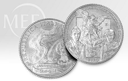 50° Anniversario della Fondazione dell’Associazione Nazionale della Polizia di Stato (A.N.P.S.) conio moneta celebrativa in argento