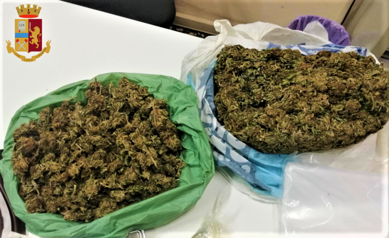 Caltanissetta, 38 grammi di marijuana nascosta in casa: la Polizia di Stato denuncia un giovane disoccupato.