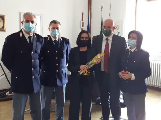 Questura di Livorno:omaggio del Questore Massucci al Sig. Vicario