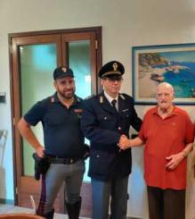 La Polizia di Stato festeggia i 100 anni di Antonio Pilia, ex poliziotto in servizio presso il DIstaccamento di Polizia Stradale di Muravera.