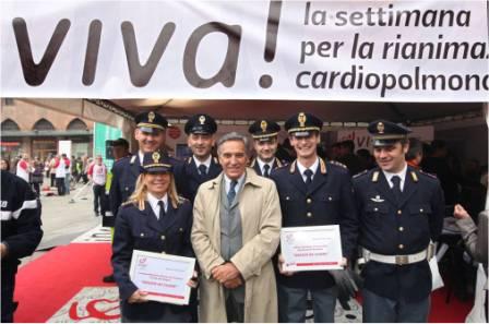 Il Questore all`evento in Piazza