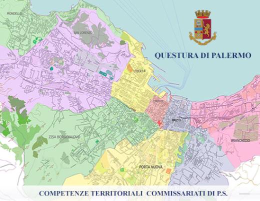 Competenze Territoriali Commissariati Questura di Palermo