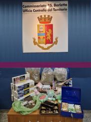 Polizia di Stato-Barletta: Operazione antidroga. Arrestato 31enne e sequestrati, cocaina, eroina, marijuana, hashish, ketamina, anfetamina ed ecstasy.