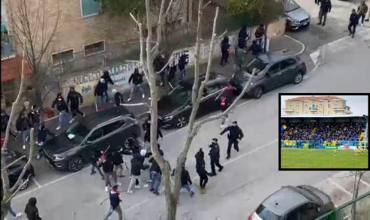 Fermana – Ancona Matelica: 17 Daspo per gli scontri tra tifosi