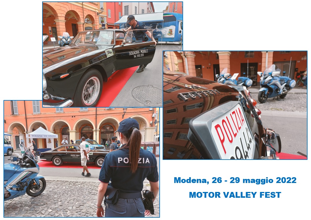 Motor Valley Fest 2022: la Polizia di Stato in piazzale degli Erri a Modena