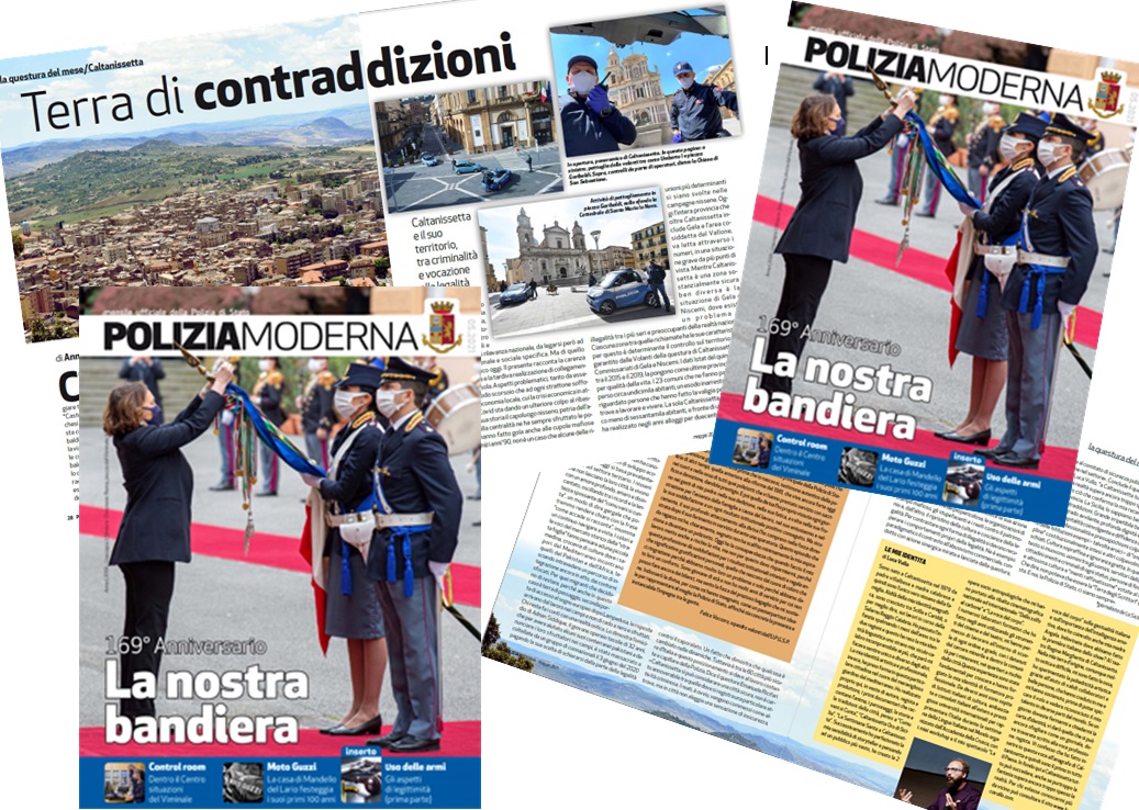 Articolo di “Polizia Moderna”, rivista ufficiale della Polizia di Stato, dedicato a Caltanissetta.
