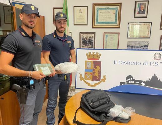 Dal litorale Pontino verso la Capitale con oltre 4,7 kg di cocaina.