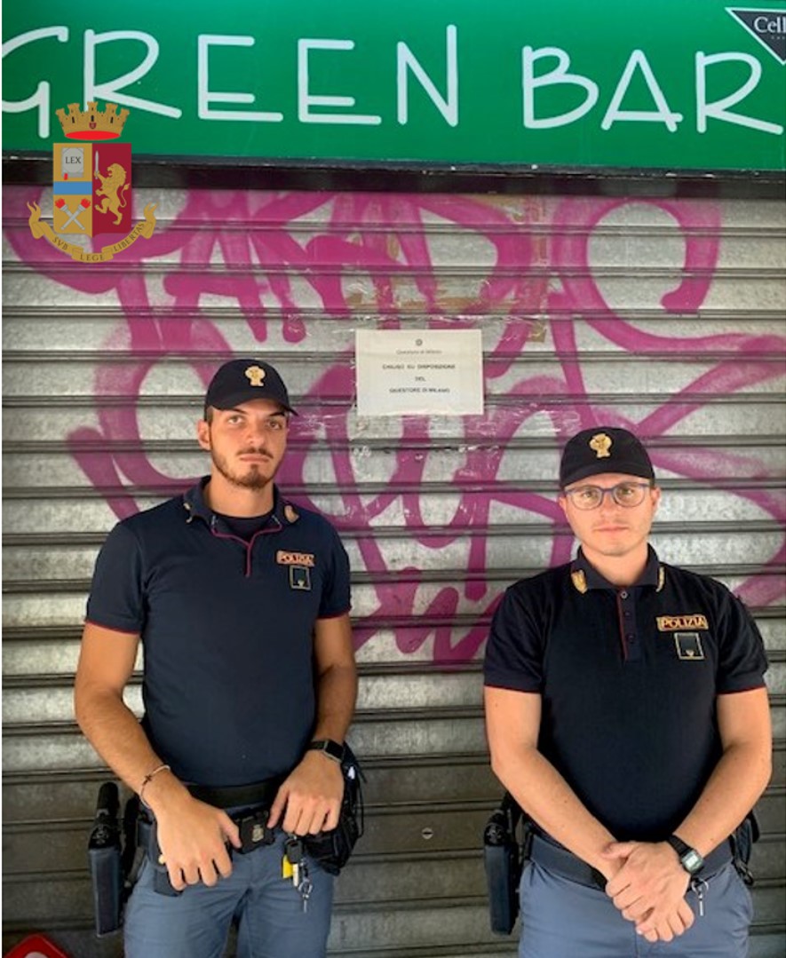 Milano: Il Questore sospende la licenza al Bar Prealpi, al Green Bar e al Bar Chen