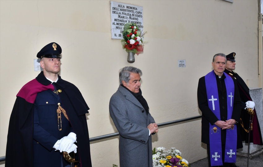 COMMEMORAZIONE DELL'ASSISTENTE DELLA POLIZIA DI STATO MARCO NARDO - VITTIMA DEL DOVERE