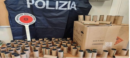 Pescara Centro: la Polizia di Stato sequestra un carico di fuochi d’artificio illeciti.