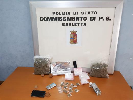 Polizia di Stato – Barletta: Denunciato un diciassettenne per detenzione di sostanza stupefacente ai fini di spaccio.