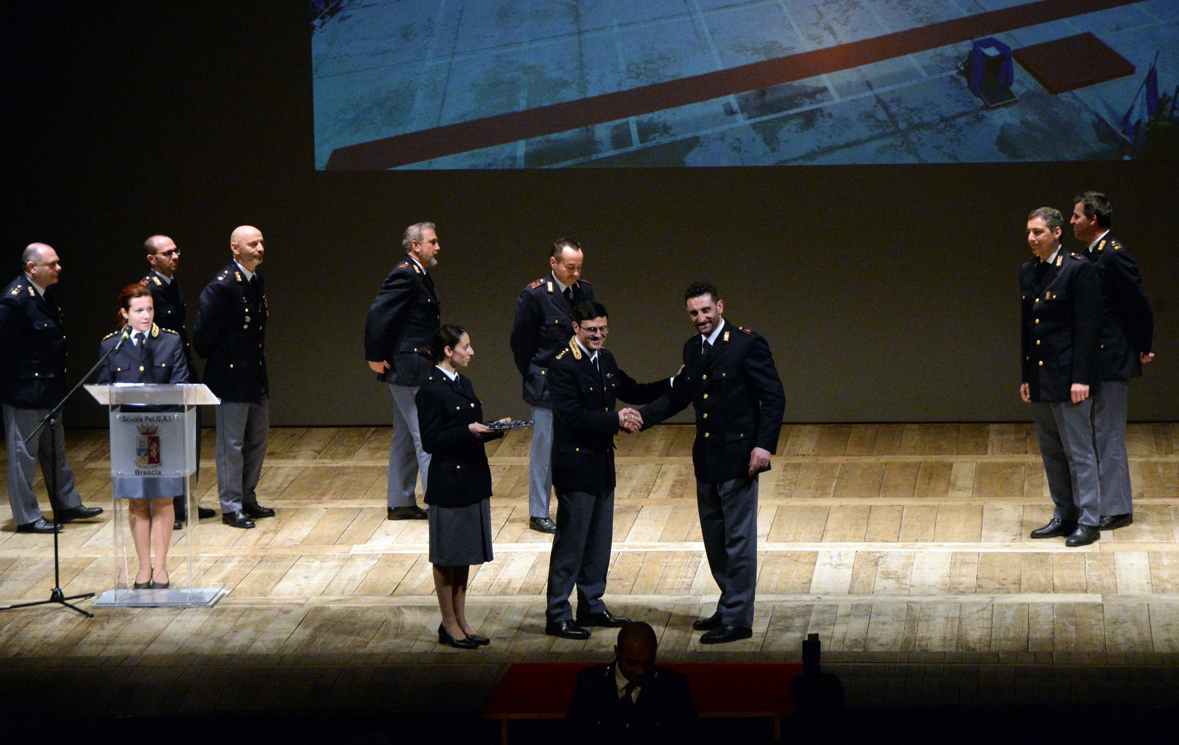 Teatro Grande di Brescia Cerimonia conclusiva del 9° Corso di Formazione per Vice Ispettori della Polizia di Stato