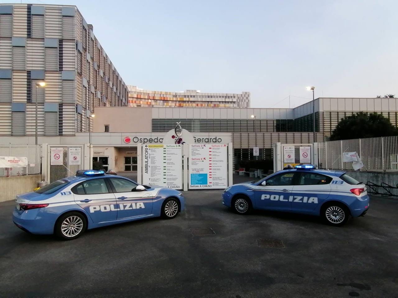 La Polizia interviene presso l'Ospedale San Gerardo di Monza