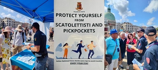 Campagna sensibilizzazione scatolettisti e borseggiatori