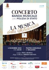 Concerto della Banda Musicale della Polizia di Stato al Teatro Comunale di Bolzano, domenica 4 dicembre 2022