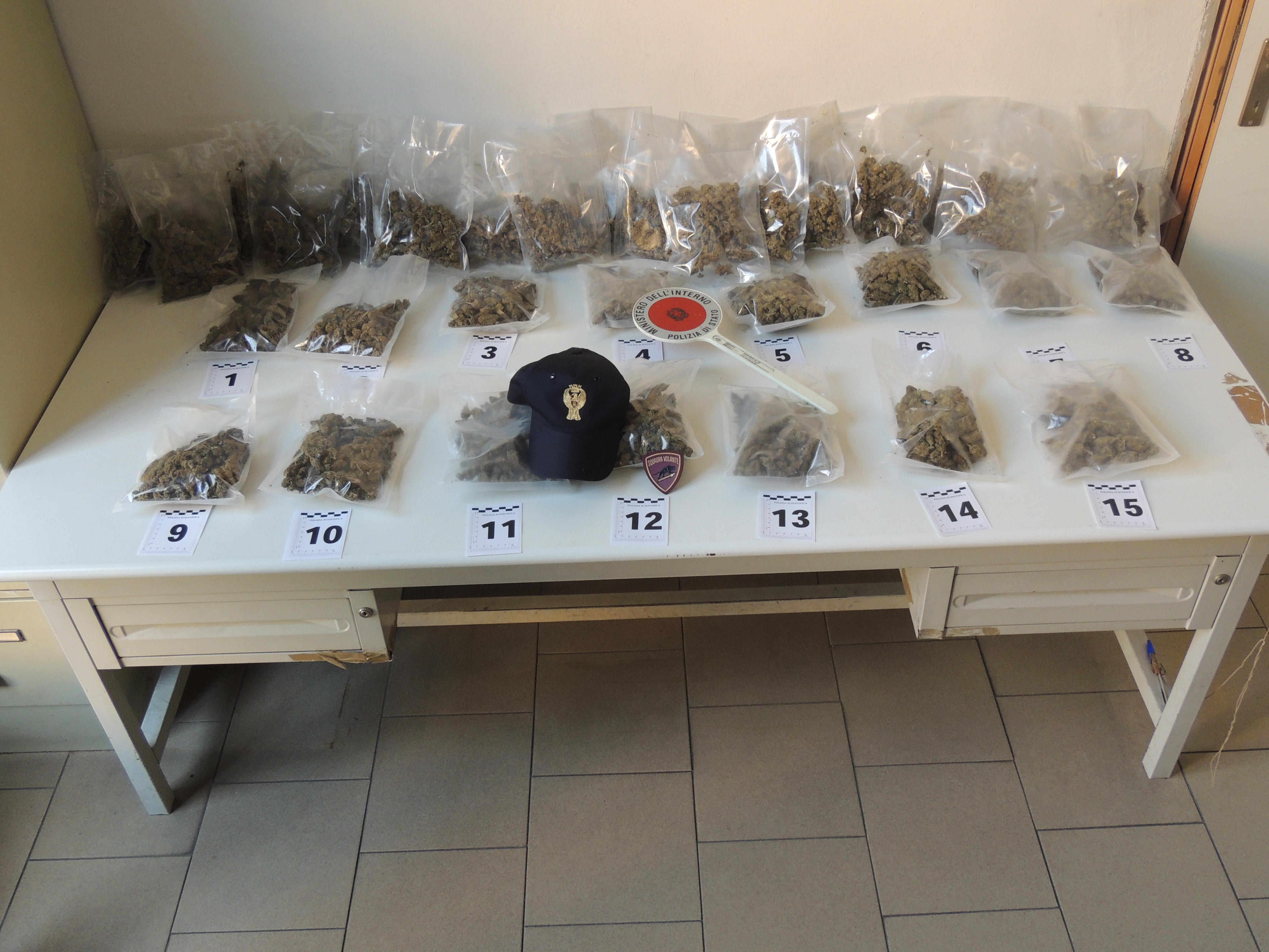 Marijuana rinvenuta dalla Polizia di Stato di Asti