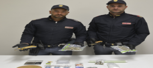 BRINDISI: LA POLIZIA DI STATO ARRESTA UN BRINDISINO PER SPACCIO DI HASHISH E MARIJUANA