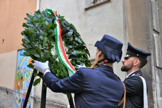 Commemorazione del 47° anniversario dell’omicidio del procuratore generale della Repubblica Francesco Coco, del brigadiere di pubblica sicurezza Giovanni Saponara e dell’appuntato dei Carabinieri Antioco Deiana.