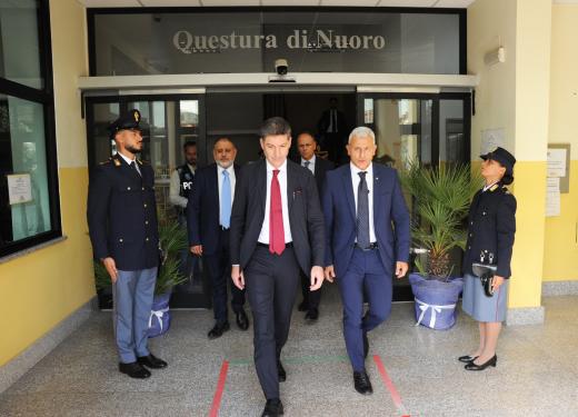 Visita alla Questura di Nuoro del Capo della Polizia Direttore Generale della Pubblica Sicurezza Prefetto Vittorio Pisani